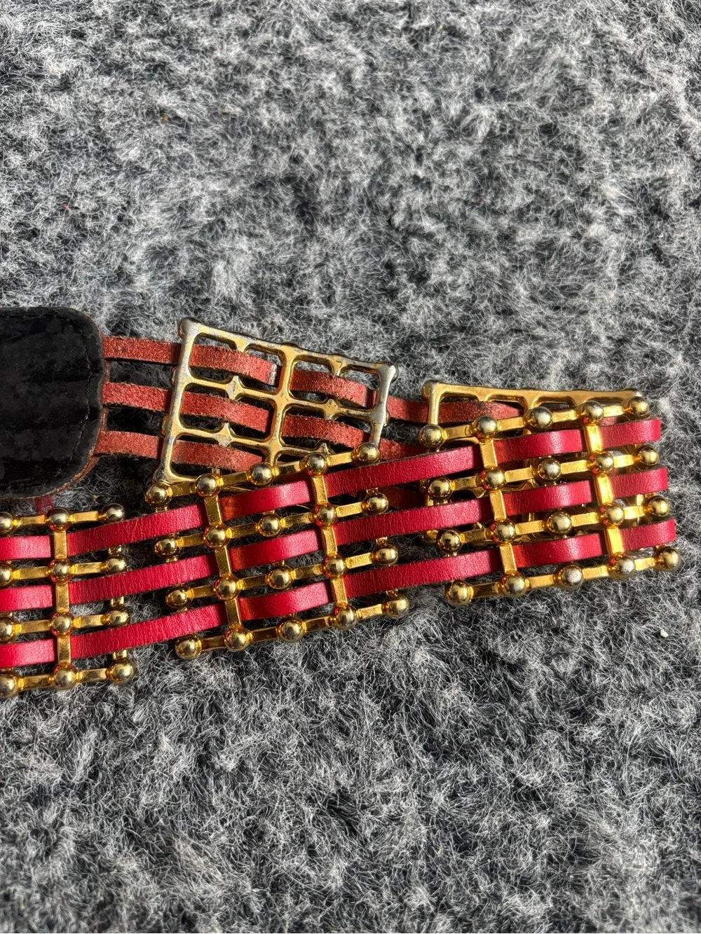 Italian calf leather vintage belt